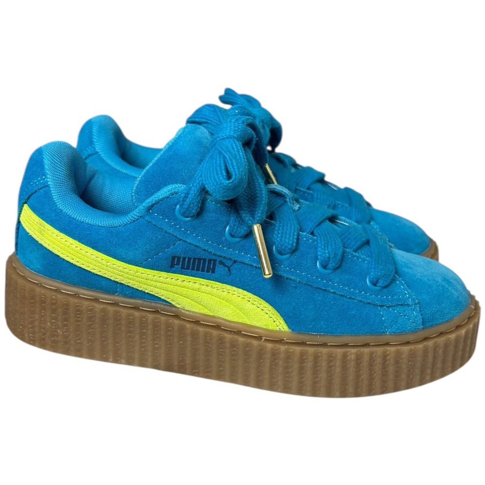New Puma Kids Fenty x Puma Creeper Phatty Sneaker Speed Blue/Lime Pow/Gum Sz 4.5